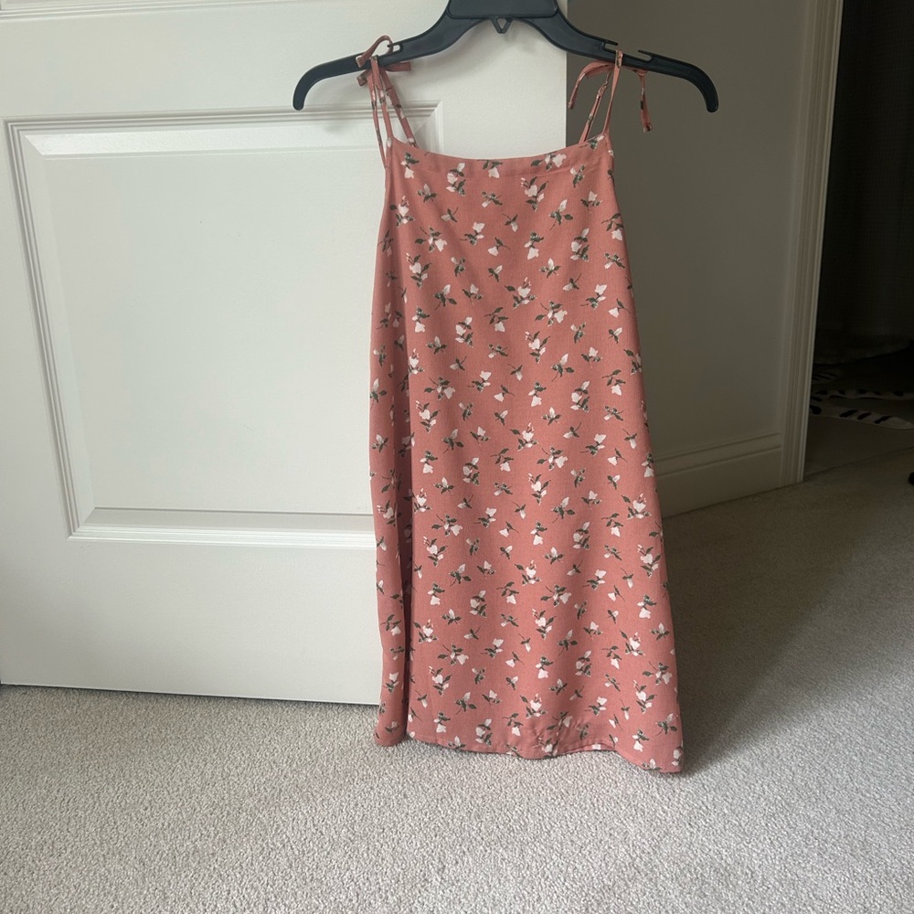 Girls flora pink dress
